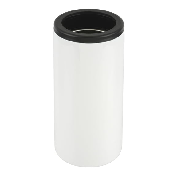 12oz Slim Stainless Steel Sublimation Can Cooler by Make Market – White - Vacuum Insulated - BPA-Free - Hand Wash Only - Customizable DIY Drink Holder - 6 Pack