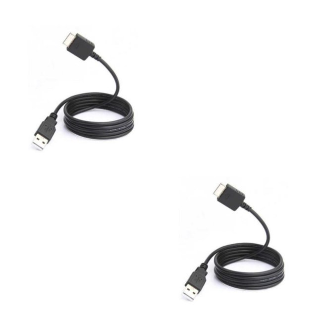 sweethay Cable de carga MP3 portátil reutilizable USB Cable de datos de velocidad rápida Cables de 1,25 m reemplazo para -NW20MU 2Conjunto