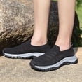 thumbnail image 2 of Sngxgn Men's Walking Shoes Sneakers Lightweight Workout Slip-on Shoes(Black,40), 2 of 8