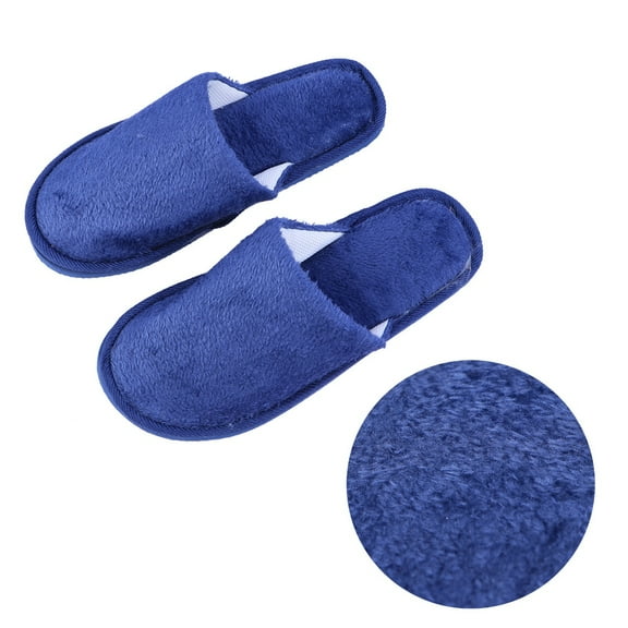 Raindrops  Room Slippers House Guest Mop Shoes Indoor Warm Lovers Blue