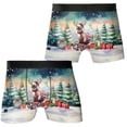 thumbnail image 3 of Merry Christmas Santa Reindeer Antlers Siamese Sleigh Xmas Winter Holiday All Over Print Boxer Briefs Underwear for Men Dad Cat Lover Kitten Owner Gifts - 00023, 3 of 6