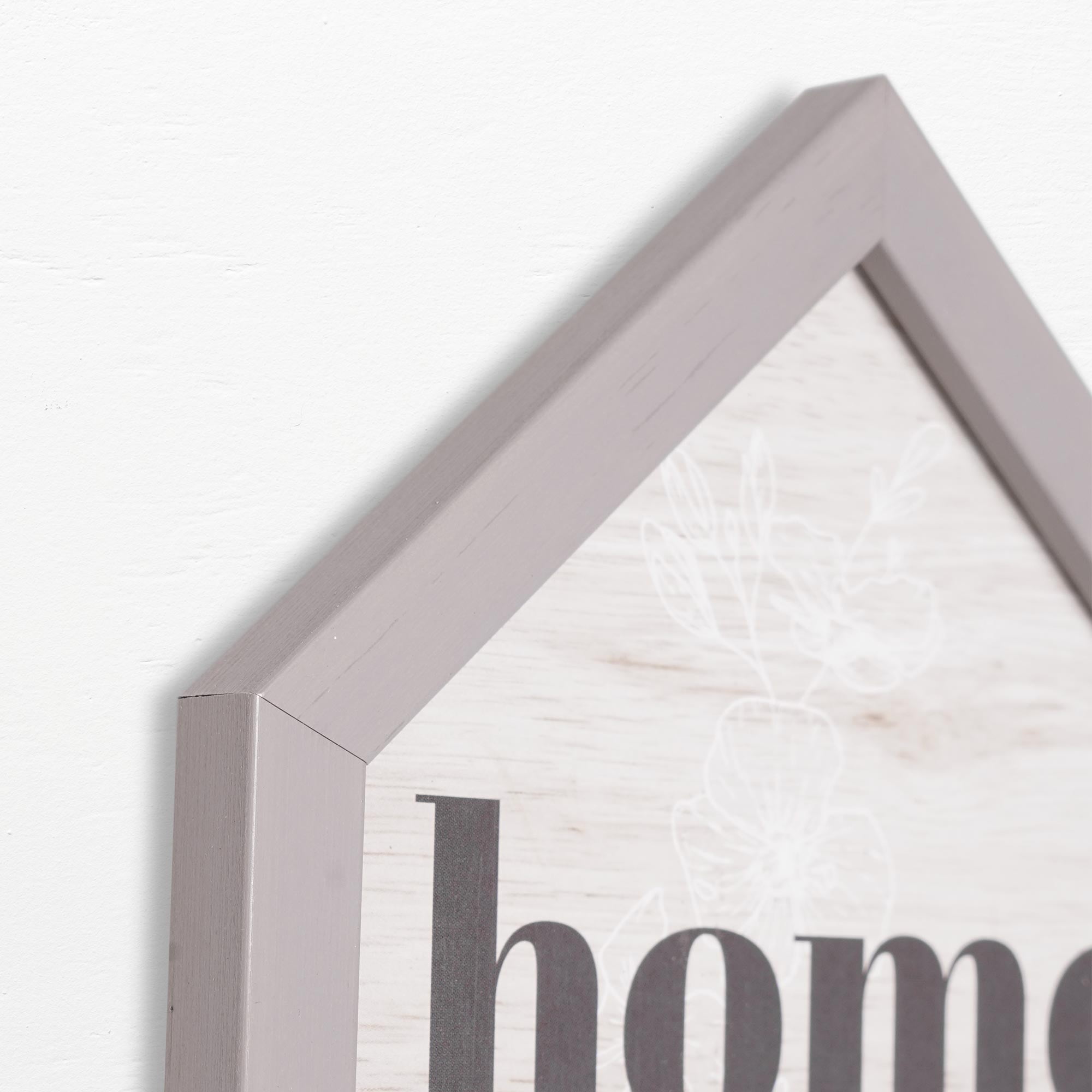 Crystal Art Gallery Home Typographic House-Shaped Framed Wall Plaque Art - 8" x 6"