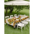 thumbnail image 4 of Outdoor Tablecloth with Umbrella Hole for Patio/Picnic/Party/Camping, Sunflowers Waterproof Table Cloth Rectangle Table Cover Washable, Farmhouse Retro Flowers Butterfly Checkered (60"x 84"), 4 of 8