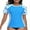 Grey, variant on Charmo Color Blocked Swimsuit Tops for Womens Sun Protection UPF 50+ Rash Guard Quick Dry Running Swim Shirts