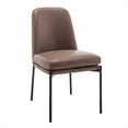 thumbnail image 2 of Modern Curved Back Dining Chair with Metal Base, Upholstered Accent Chair for Dining Room, Home Office, 2 of 9