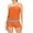 Orange, variant on WREESH Womens Two Piece Swimsuit Tankini with Chest Pad Without Underwire Print Patchwork Swimming Trunks Split Swimsuit Beach Bathing Suit Blue