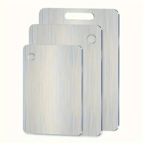 3 Pack Stainless Steel Cutting Boards for Home Kitchen Cooking Board