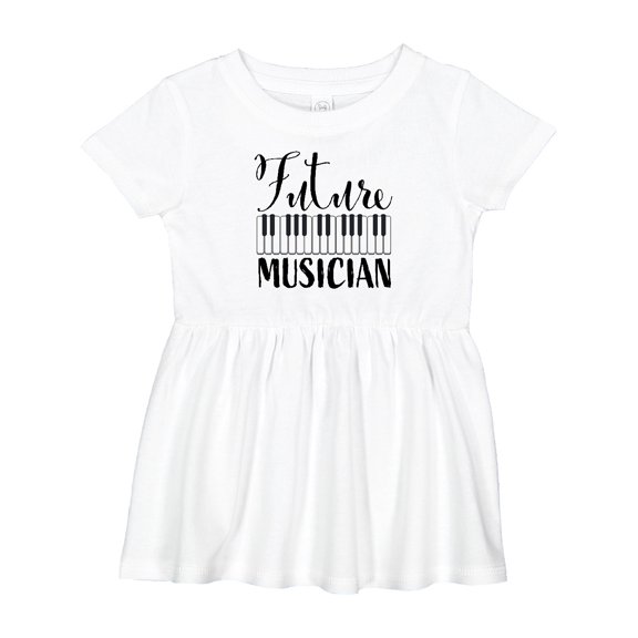Inktastic Future Musician Piano Music Girls Baby Dress