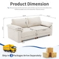 thumbnail image 3 of HOMYEDAMIC Oversized Chenille Sectional Sofa with Ottoman, U Shaped Deep Seat Modular Couch, DIY Combination Modern Sectional for Living Room, 3 of 8