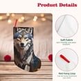 thumbnail image 4 of Bingfone Oil Painting Tribal Wolf Print Personalized Christmas Stocking - Snowman Design Large 18 inch,Family Holiday Season Decor, 4 of 8