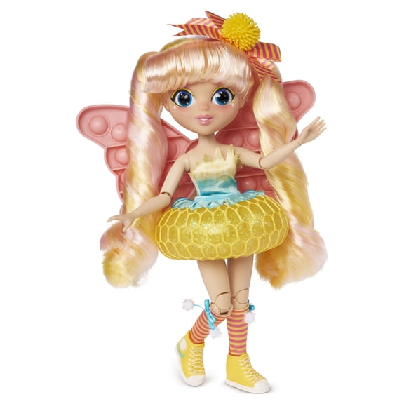 Fidgie Friends Dandelion Wishes, Butterfly-Winged Fashion Doll with Fidget Toy Features, Age 6
