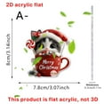 thumbnail image 2 of Mecorevxz Cute Pet for Christmas Ornaments Christmas 2D Acrylic Window Hanging Decoration Home Bedroom Xmas Decor,Christmas Gifts, 2 of 4