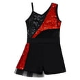 thumbnail image 5 of TiaoBug Kids Girls Sparkly Sequins Dance Leotards Ice Roller Skating Performance Dancewear, 5 of 5