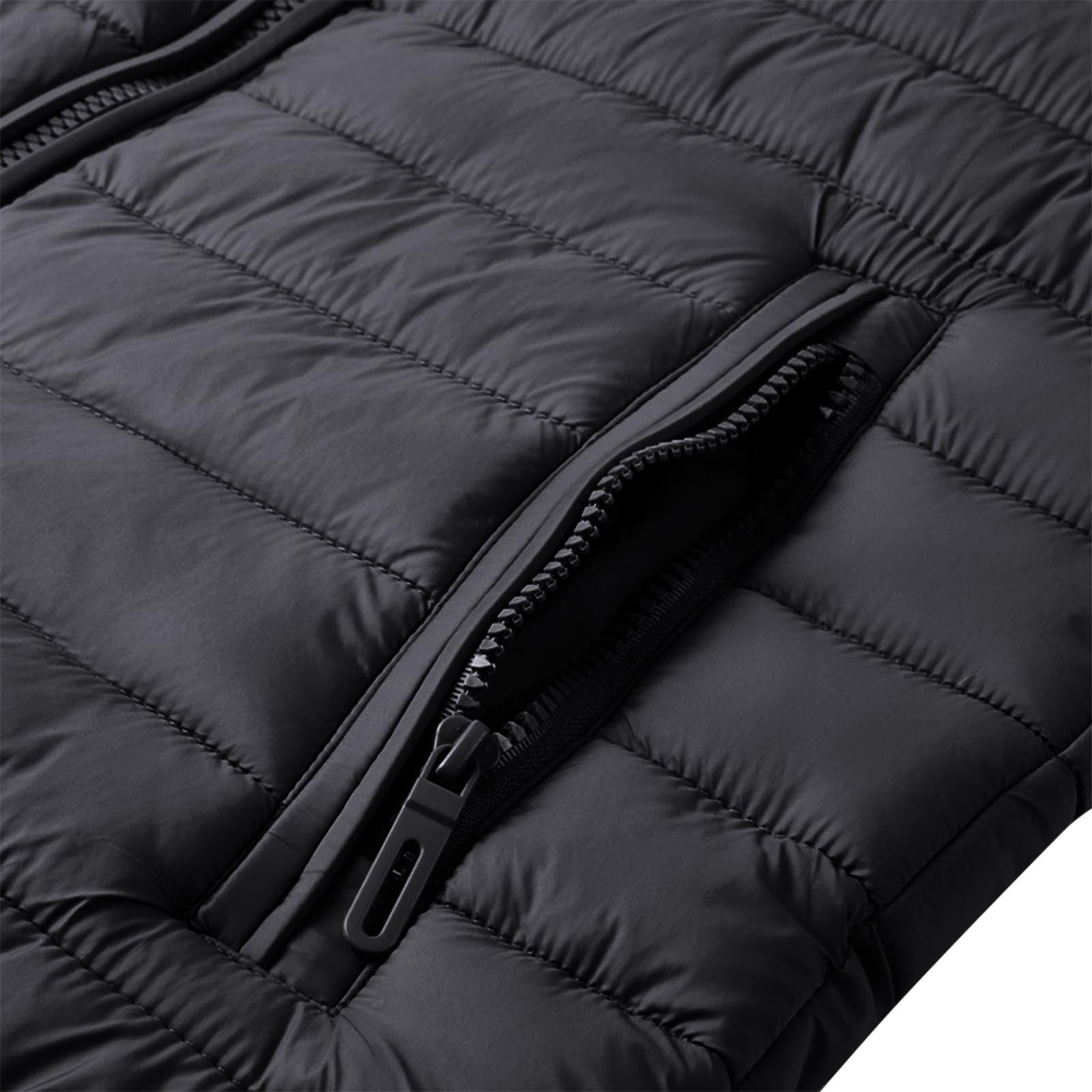 safuny Men's Lightweight Packable Insulated Puffer Vest Outerwear, Warm Winter Sleeveless Jacket for Golf Running Black XXXL