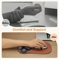 thumbnail image 3 of Almohadilla de Gel para Mouse con Reposamuñecas, Ergonómica, Espuma de Memoria, Base Antideslizante, Negro Naranja, 3 of 6