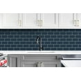 thumbnail image 4 of NextWall Retro Faux Subway Tile Peel and Stick Wallpaper (Navy Blue), 4 of 8