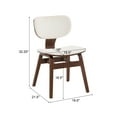thumbnail image 6 of GDF Studio Luxurious White Boucle Fabric Dining Chairs with Bentwood Frames, Set of 2, Walnut Finish, 6 of 8