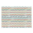 thumbnail image 1 of Striped Cutting Board, Pop Art Parallel Wavy Rough Lines Flush Brush Strokes Shaggy Groovy Boho Design, Decorative Tempered Glass Cutting and Serving Board, Large Size, Multicolor, by Ambesonne, 1 of 1