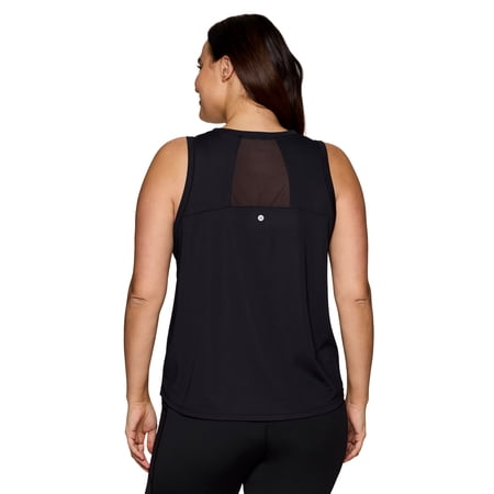 RBX Active Women's Quick Dry Sleeveless Workout Top with Mesh Panels