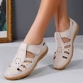 thumbnail image 3 of Comfortable Sandals for Women Oofos Womens Women's Fashion Casual Hollow Fashionable Summer And Fall Style Fashion Casual Beach Flat Sandals Beige, 3 of 8