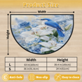thumbnail image 3 of CURLYOOT Bird and Blue Floral Half Round Door Mat 40'' x 63'', Indoor Outdoor Entrance Rug, Semi Circular Area Rug, Non Slip Washable Absorbent Doormat, Laundry Room Rug, 3 of 7