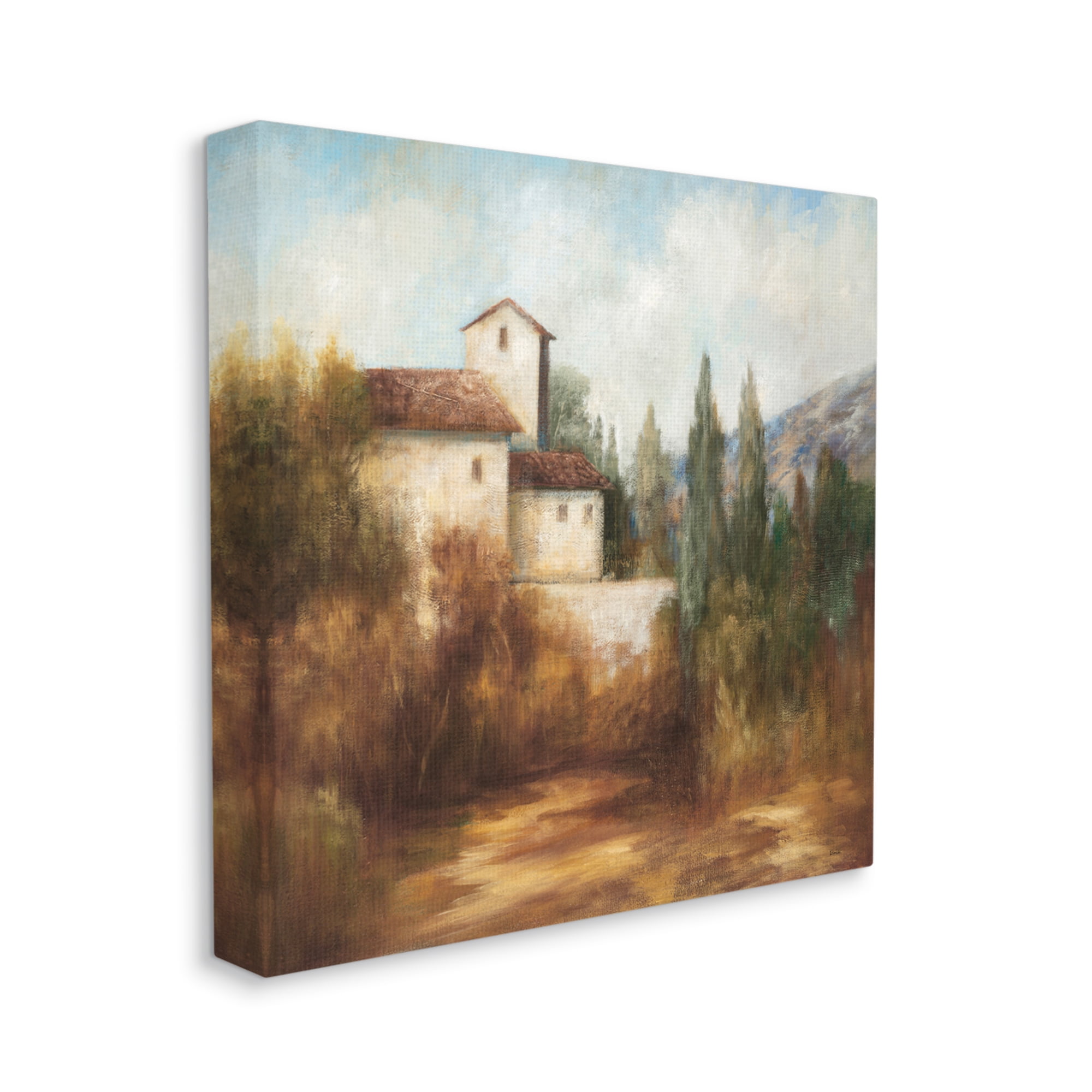 Stupell Industries Countryside Estate Warm Autumn Field Villa Landscape Painting Gallery Wrapped Canvas Print Wall Art, Design by Theo Beck