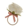 thumbnail image 1 of Rose Flower Napkin Rings Artificial Flower Napkin Holders Serviette Buckles Flax Material Elegant Design Table Decoration for Wedding Party Home Kitchen Dinner Party Perfect Gift, 1 of 1