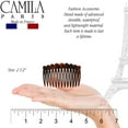 thumbnail image 2 of Camila Paris CP33/2 French Hair Side Comb Small Tortoise Shell French Twist Hair Combs Decorative, Strong Hold Hair Clips for Women Bun Chignon Up-Do Styling Girls Hair Accessories, Made in France, 2 of 5