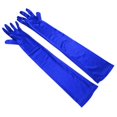 thumbnail image 2 of ManxiVoo Extended Length Satin Formal Gloves for Wedding Events Elegant Over Elbow Coverage XL Size Blue, 2 of 4