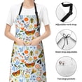 thumbnail image 6 of Picia Insects and Flowers Waterproof Apron for Unisex Adult - Adjustable Bib Apron with Pockets, Ideal for Cooking, Gardening, Painting, and Household Chores, 6 of 9