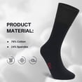 thumbnail image 4 of Mens Dress Socks, AMITOFO Cotton Breathable Pattern Socks with Non-Binding Loose Top, Classic Mid Calf Socks for Office and Business Wear, 6 Pairs Multi-Color, 4 of 8