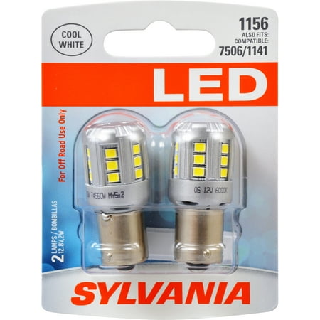 SYLVANIA 1156 WHITE SYL LED Mini Bulb, Pack of 2