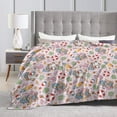 thumbnail image 4 of KLL Fleece Blanket Plush Throw Blanket Hello Summer With Gnome ,Soft Fuzzy Cozy Flannel Blanket for Couch Sofa Bed.(60"x50" ), 4 of 7
