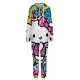 thumbnail image 4 of Hello Kitty Unisex Onesie Pajamas Zipper Jumpsuit Hooded One Piece Sleepwear for Family Mens Womens, 4 of 8