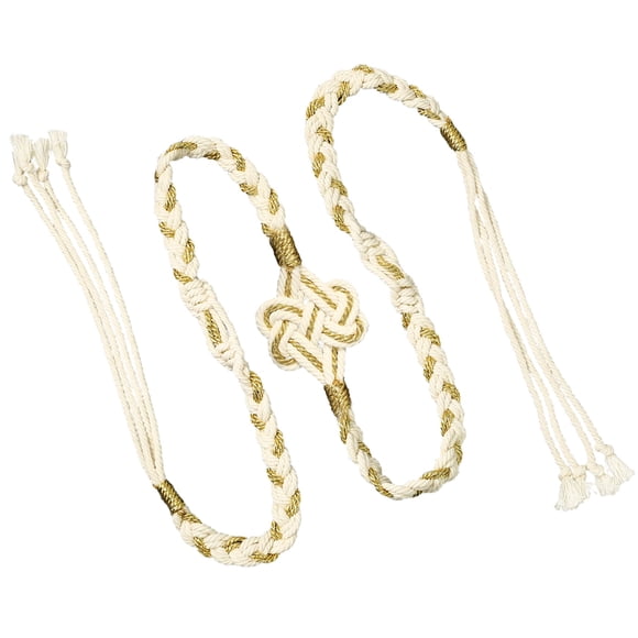 Cordón para sujetar las manos LIKEYO Wedding Gold Marfil Algodón 2 m