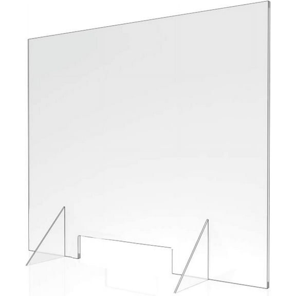 Sneeze Guard - 36" W x 30" T Acrylic Divider Protection Barrier Shield Checkout Counter Desk