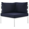 thumbnail image 4 of Harmony Outdoor Patio Aluminum Corner Sofa White Navy, 4 of 5