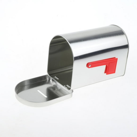 Buzón resistente a la intemperie, buzón de correos, buzón decorativo de hierro, buzón para puerta, exterior, hogar, decoración para exteriores plata
