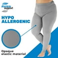thumbnail image 4 of Plus Size Opaque Compression Pantyhose for Women 20-30mmHg - Grey, 2X-Large, 4 of 9