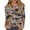 533#Dark Gray, variant on Women Relaxed Fit 3/4 Length Sleeve Floral Blouse Crew Neck Fashion Tunic For All Daily Looks Dark Blue 2XL