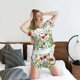 thumbnail image 5 of Fotbe Wild Herbs Conjunto de Pijama Estampado para Mujer, 2 Piezas, Ropa de Dormir con Camiseta de Manga Corta y Shorts Suaves-XX-Large, 5 of 6