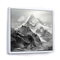 thumbnail image 2 of Designart "Snow-Covered Mountain Peak I" Landscape Mountains Floater Framed Canvas Prints, 2 of 5
