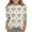 Beige, variant on Clothes for Teen Girls 3/4 Length Sleeve Round Neck Boho Tops Shirts Floral Printed Graphic Blouses Fall Winter Pullover Cute Loose Fit Oversized Tops