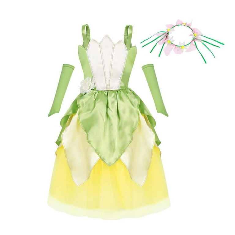 Frog Princess Dress Girls Fairy Tale Fancy Dresses with Wreath Birthday  Party Halloween Costume - Walmart.com