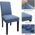 thumbnail image 4 of Dining Room Chair Covers Set of 6, Stretch Solid Color Parsons Chair Slipcovers Spandex Removable Washable Kitchen Chair Protector Cover for Dining Room, Hotel, Ceremony(Grey Blue), 4 of 6