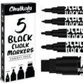 thumbnail image 1 of Marcadores de tiza líquida Chalkola Black para pizarra, 5 unidades, 1 of 9