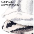 thumbnail image 5 of Gorro de pescador de invierno Gorro cálido de felpa de pescador de piel sintética esponjosa Gorro de pescador de felpa lindo para mujer Blanco y negro, 5 of 5