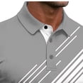 thumbnail image 4 of Golf Shirts for Men Long Sleeve Tshirts Shirt Mens Business Casual Color Block Pullover Button Collared Breathable Athletic Workout Tees Tops, 4 of 5
