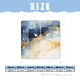thumbnail image 2 of 14 Inch Wall Clock Battery Operated Square Clock Decorative for Office, Kitchen, Outdoor, Living Room，Gold Blue Marble Abstract Painting Creative, 2 of 4