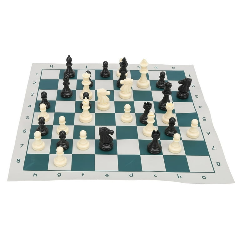 Standard Club Silicone Chess Set Black & Red Pieces - 3.5 King